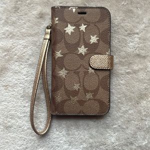 NWT Coach iPhone X/XS Monochrome Pop Star Phone Case khaki multicolour